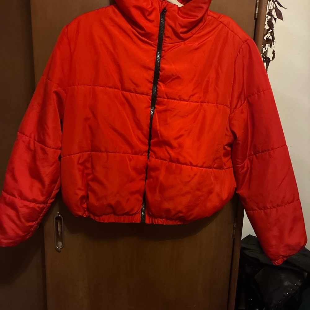 Red Puffer Jacket - image 1